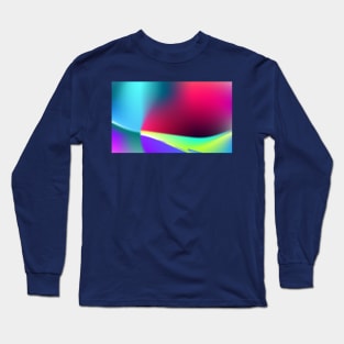 colourful abstract blue, pink and yellow Long Sleeve T-Shirt